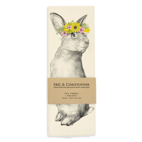 Flower Crown Bunny Tea Towel - Eric & Christopher