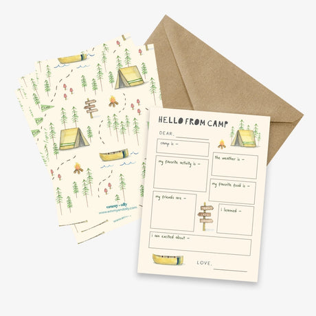 Hello From Camp Stationery Cards + Envelopes (Set of 10) - Emmy + Olly