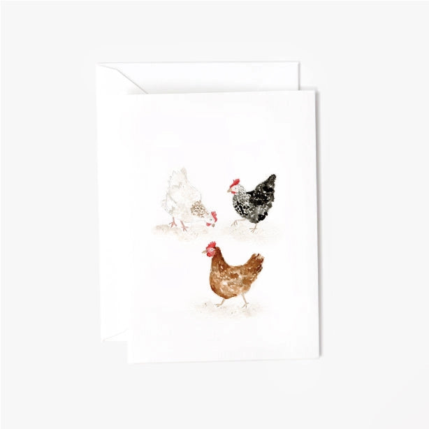 Chickens Mini Notecard - emily lex studio