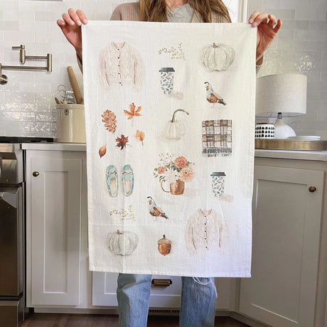 Autumn Tea Towel - emily lex studio - The Woods Maine