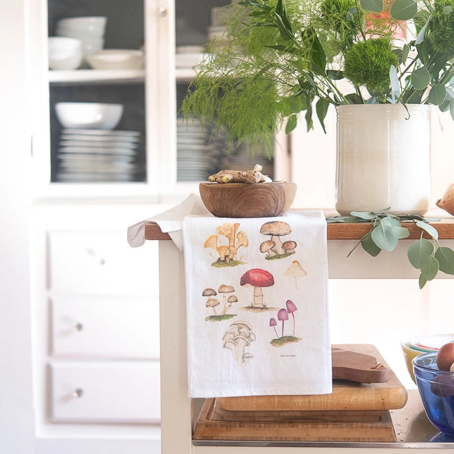 Mushroom Tea Towel - Finding Silver Pennies