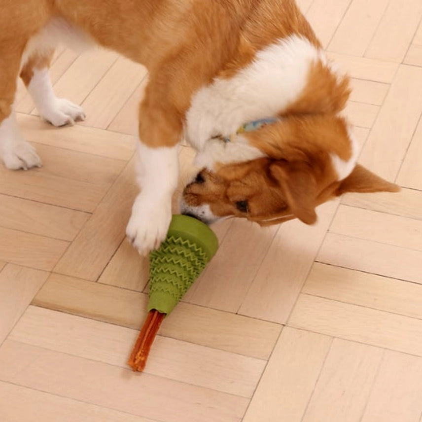 Natural Rubber Evergreen Tree Reward Dog Toy - Tall Tails