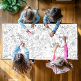 Woodland Animals Coloring Tablecloth - Creative Crayons Workshop