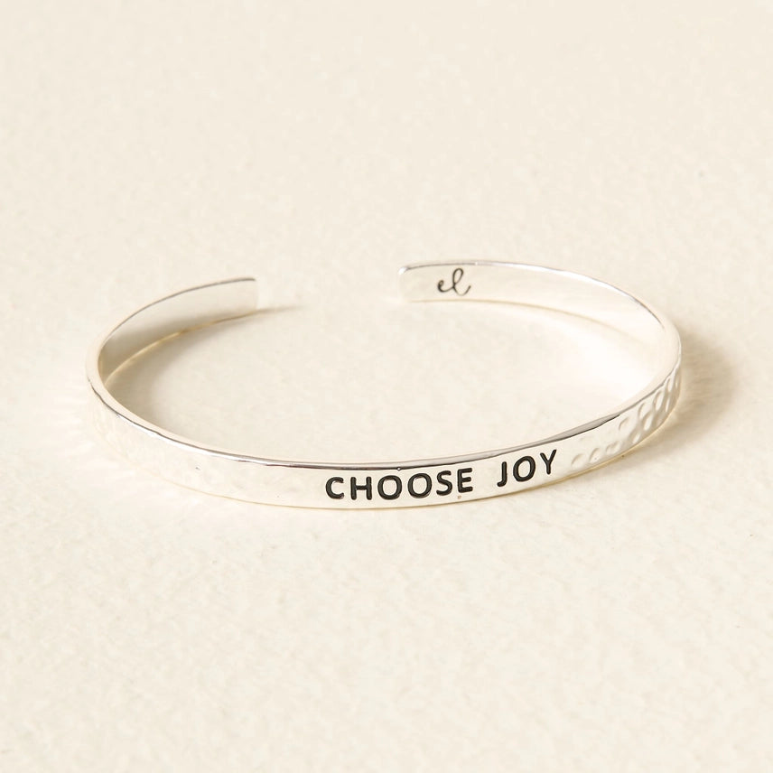 Choose Joy Little Reminder Silver Bracelet - The Darling Effect