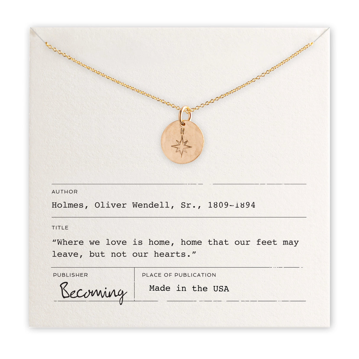 North Star Gold Necklace - Becoming Jewelry