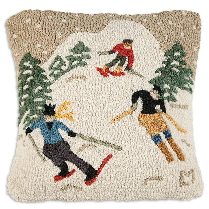 Three Skiers Pillow - Chandler 4 Corners