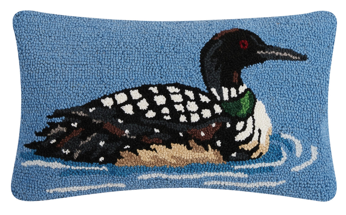 Maine Lake Loon Hook Pillow - Peking Handicraft