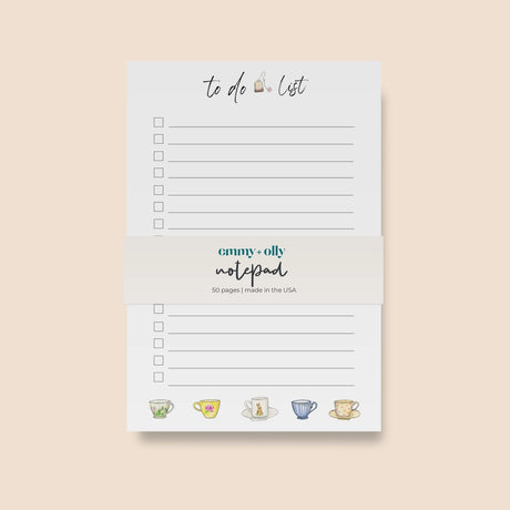 Tea Cups To-Do List Notepad - Emmy + Olly