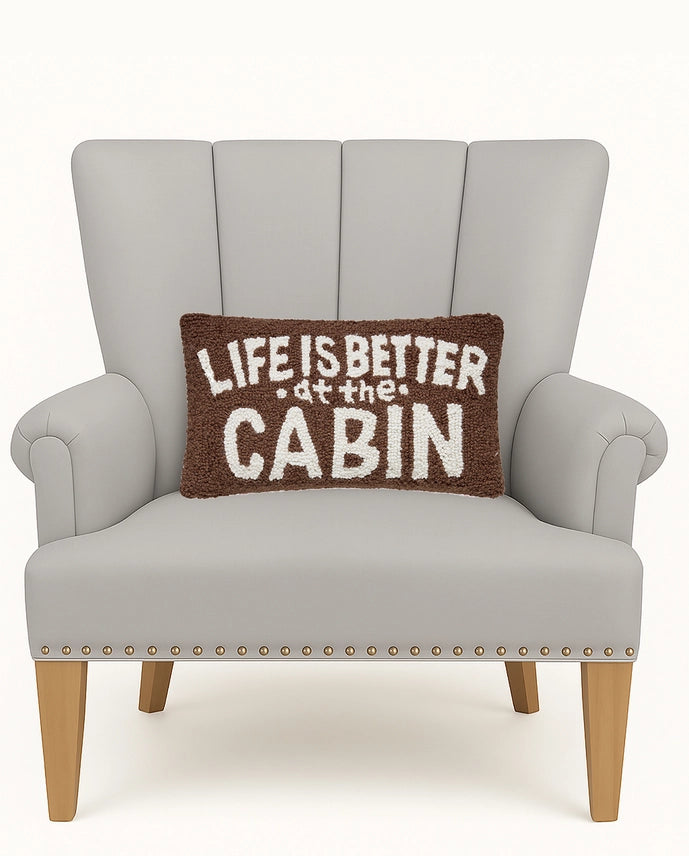 Life is Better at the Cabin Hook Pillow - Peking Handicraft
