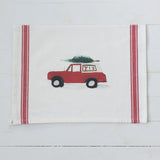 Red Truck and Tree Holiday Tea Towel - Finding Silver Pennies