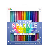 Rainbow Sparkle Glitter Markers - Ooly