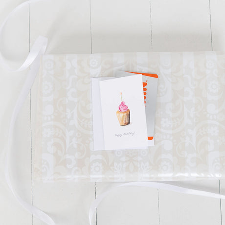 Happy Birthday Cupcake Mini Note Card - Finding Silver Pennies