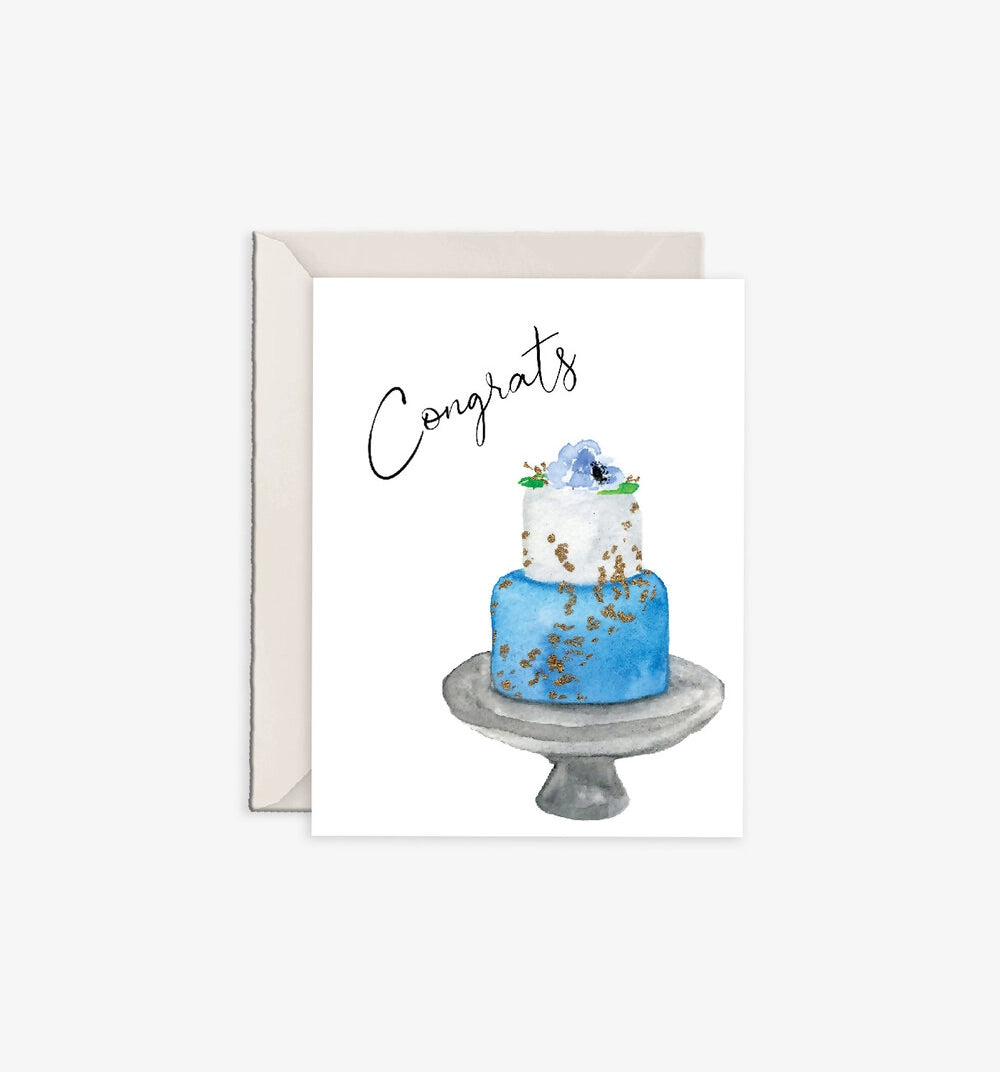 Congrats Wedding Cake Card - Emmy + Olly
