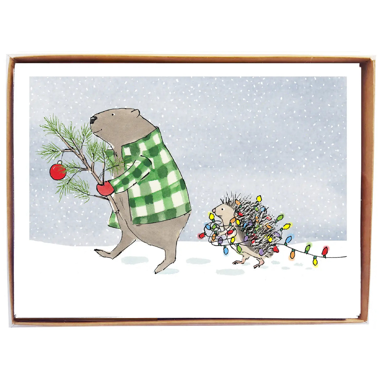 Animal Friends with a Holiday Tree Cards (Box of 8) - mollyOcards