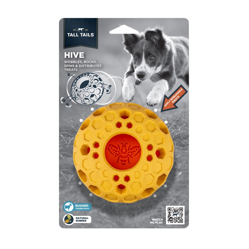 Natural Rubber Bee Hive Reward Dog Toy - Tall Tails