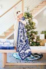 Whimsical Woods Navy Mini Blanket - Chappy Wrap