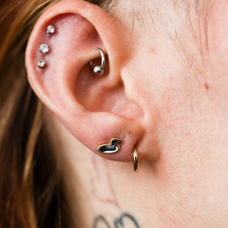 Loon Enamel Stud Earrings - Larissa Loden