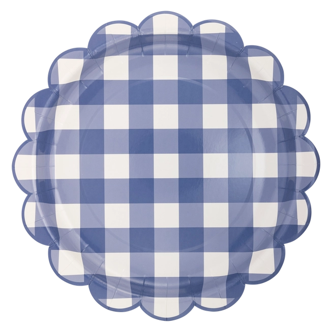 Blue Gingham Paper Plate - My Mind’s Eye