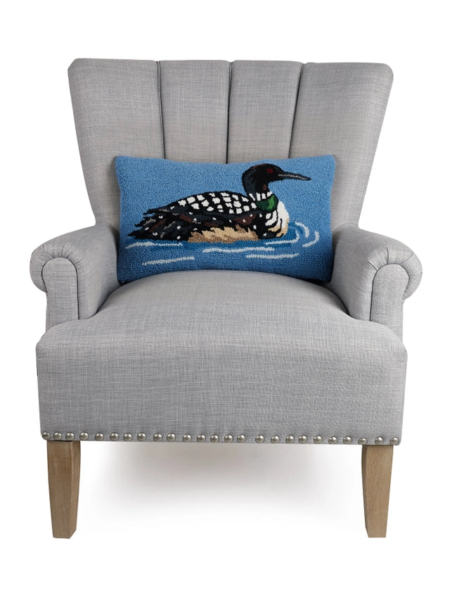 Maine Lake Loon Hook Pillow - Peking Handicraft