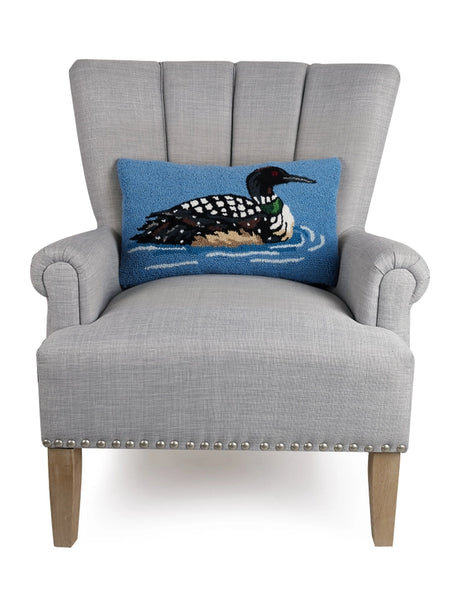 Maine Lake Loon Hook Pillow - Peking Handicraft