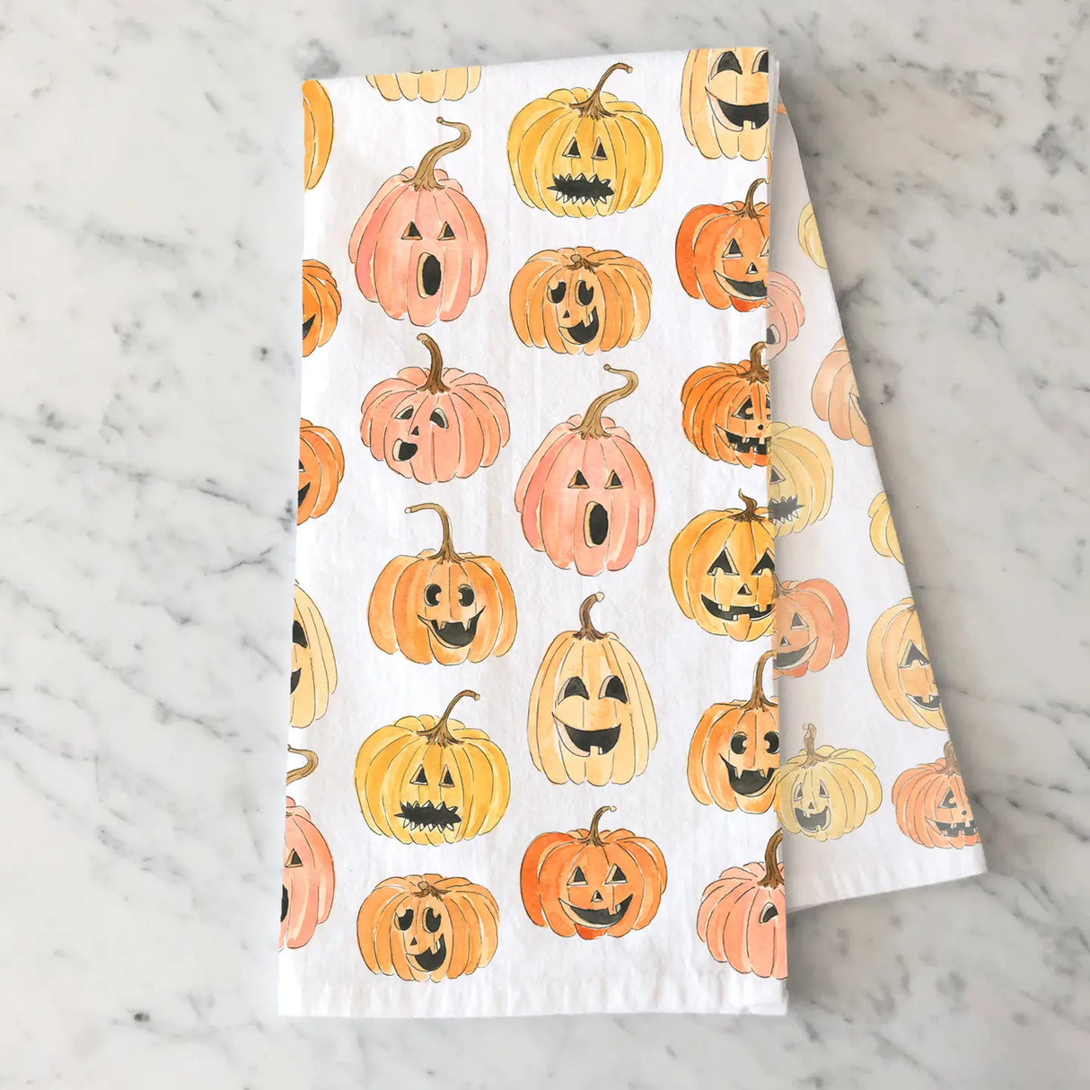 Halloween Pumpkin Kitchen Tea Towel - KelseyMDesigns