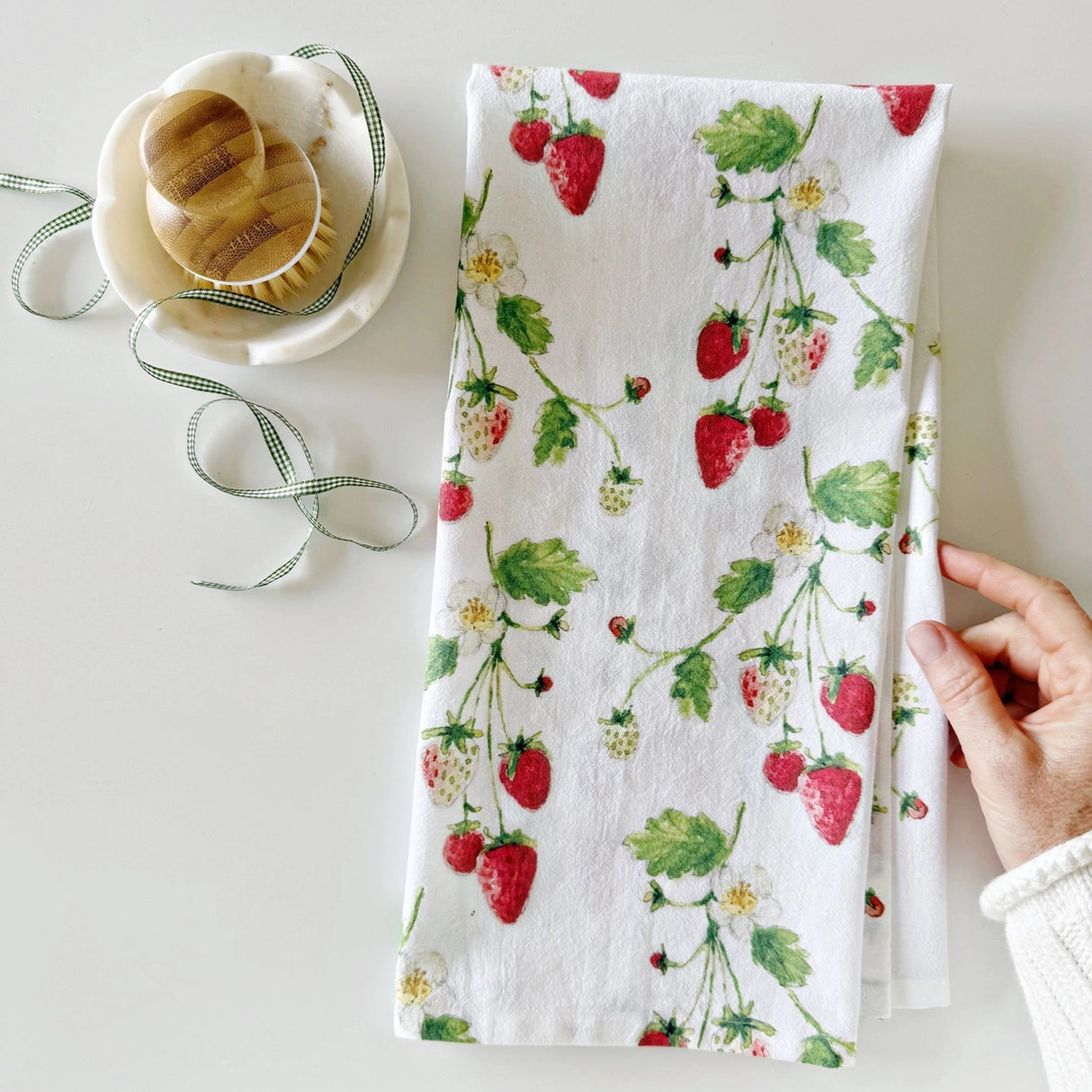 Strawberry Tea Towel - emily lex studio