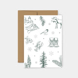 Best of Maine Snowflake Greeting Card - Reclaimed Maine