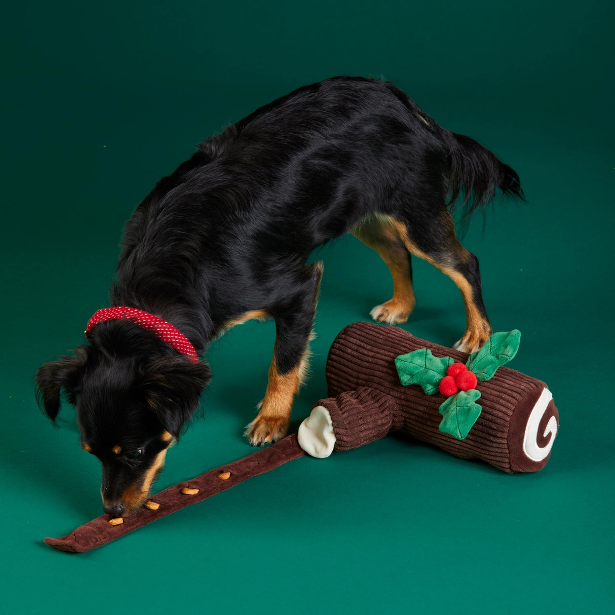 Yule Log Interactive Snuffle Holiday Dog Toy - The Foggy Dog