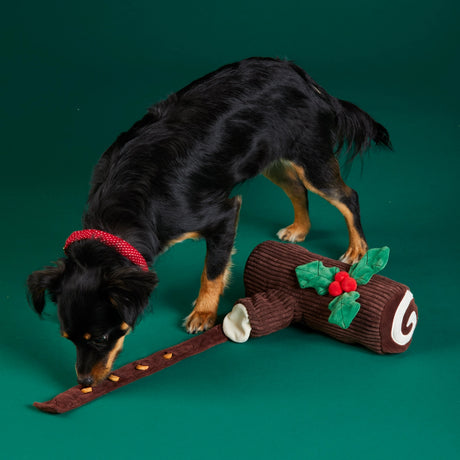 Yule Log Interactive Snuffle Holiday Dog Toy - The Foggy Dog