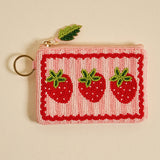 Beaded Strawberries Pouch - The Darling Effect