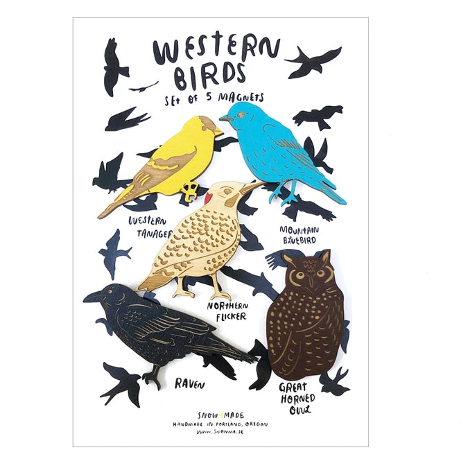 Western Birds Magnets - SnowMade
