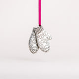 Knit Mittens Ornament - Danforth Pewter