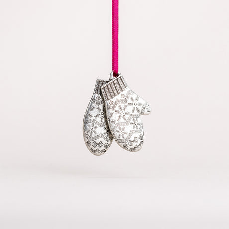 Knit Mittens Ornament - Danforth Pewter