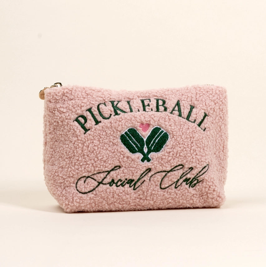 Pickleball Social Club Teddy Pouch - The Darling Effect