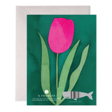Pink Tulip Thank You Card - E. Frances Paper