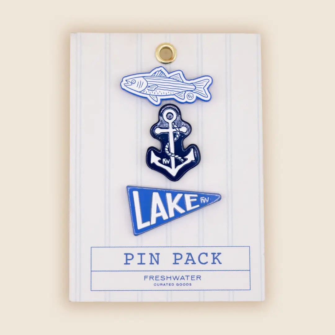 Lake Time Enamel Pin Pack - Freshwater Curated Goods