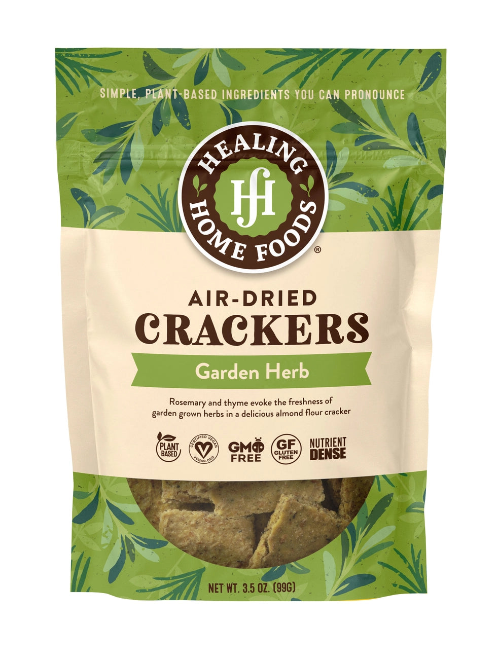 Air-Dried Garden Herb Crackers - Healing Home Foods