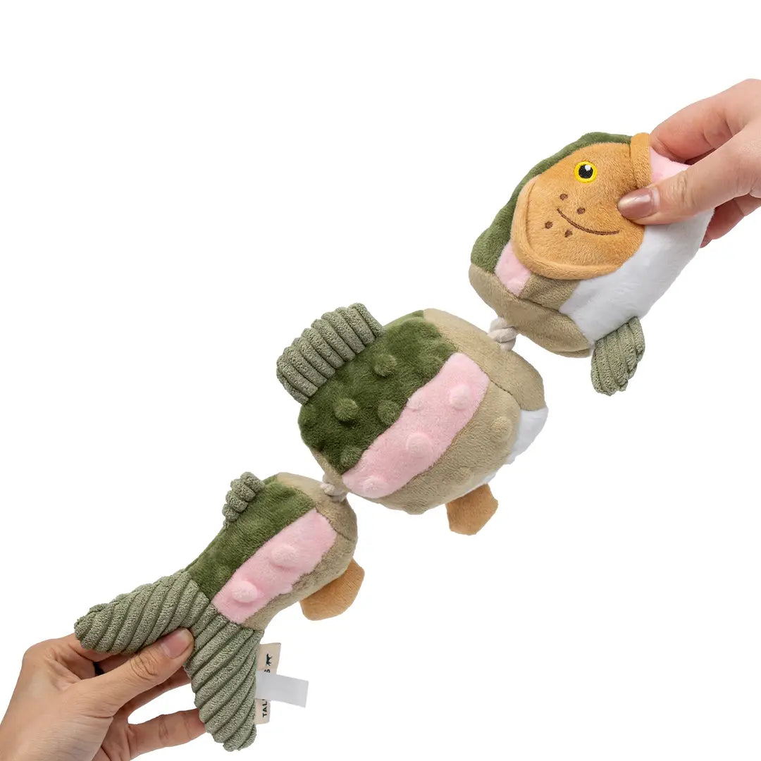 Trout Jointed Shake Play Dog Toy - Tall Tails