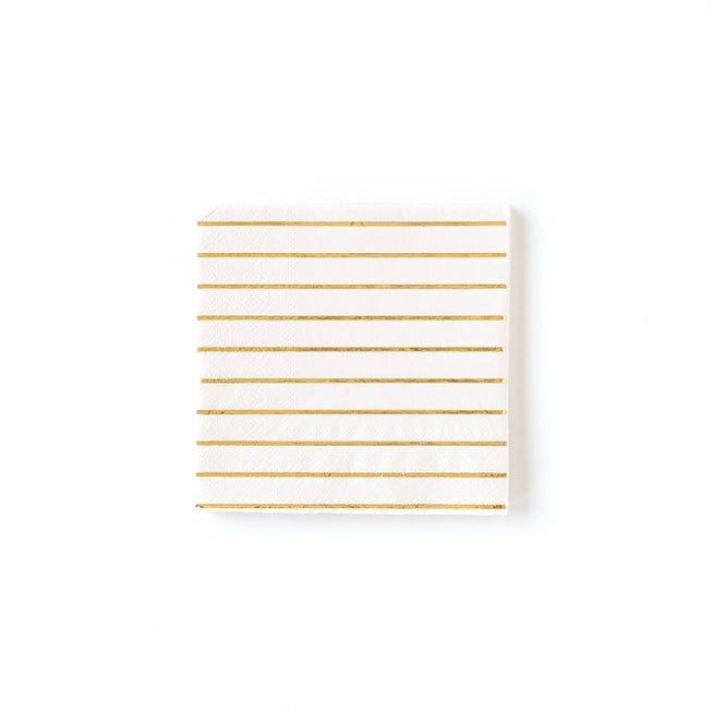 Gold Striped Paper Napkins - My Mind’s Eye