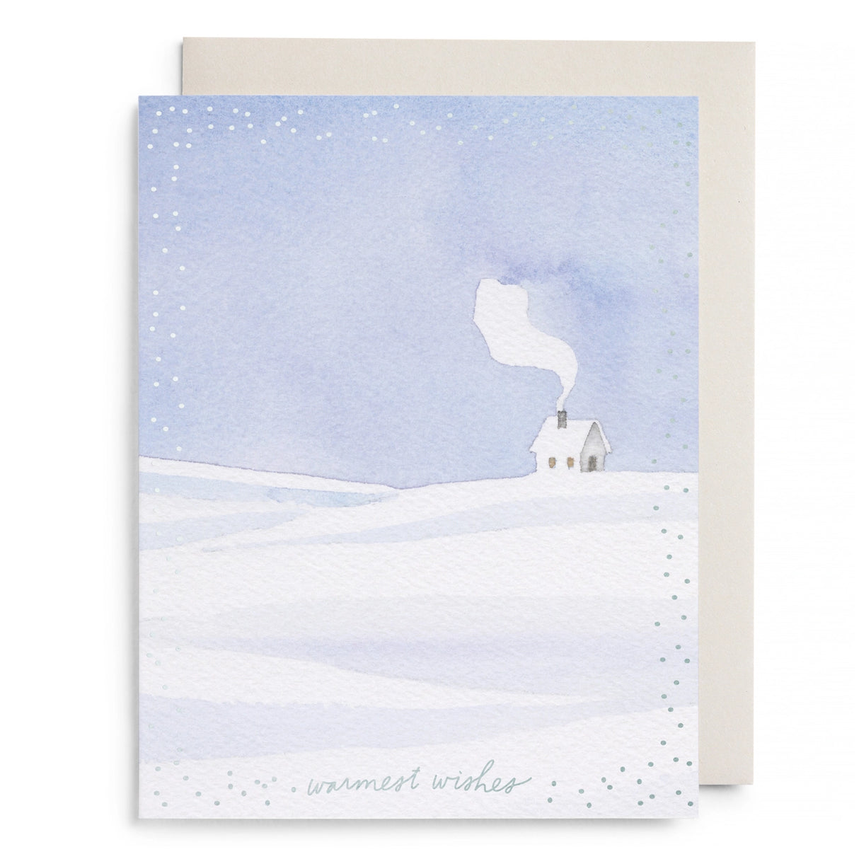Snowy Cabin Holiday Greeting Card - E. Frances Paper