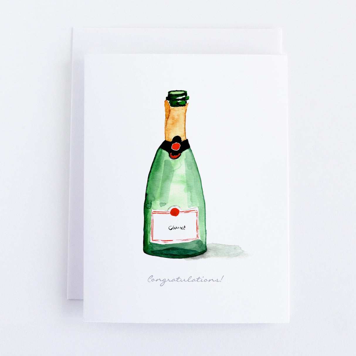 Champagne Congratulations Note Card - Finding Silver Pennies