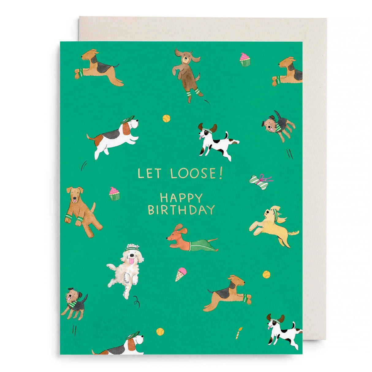 Off Leash Birthday Greeting Card - E. Frances Paper