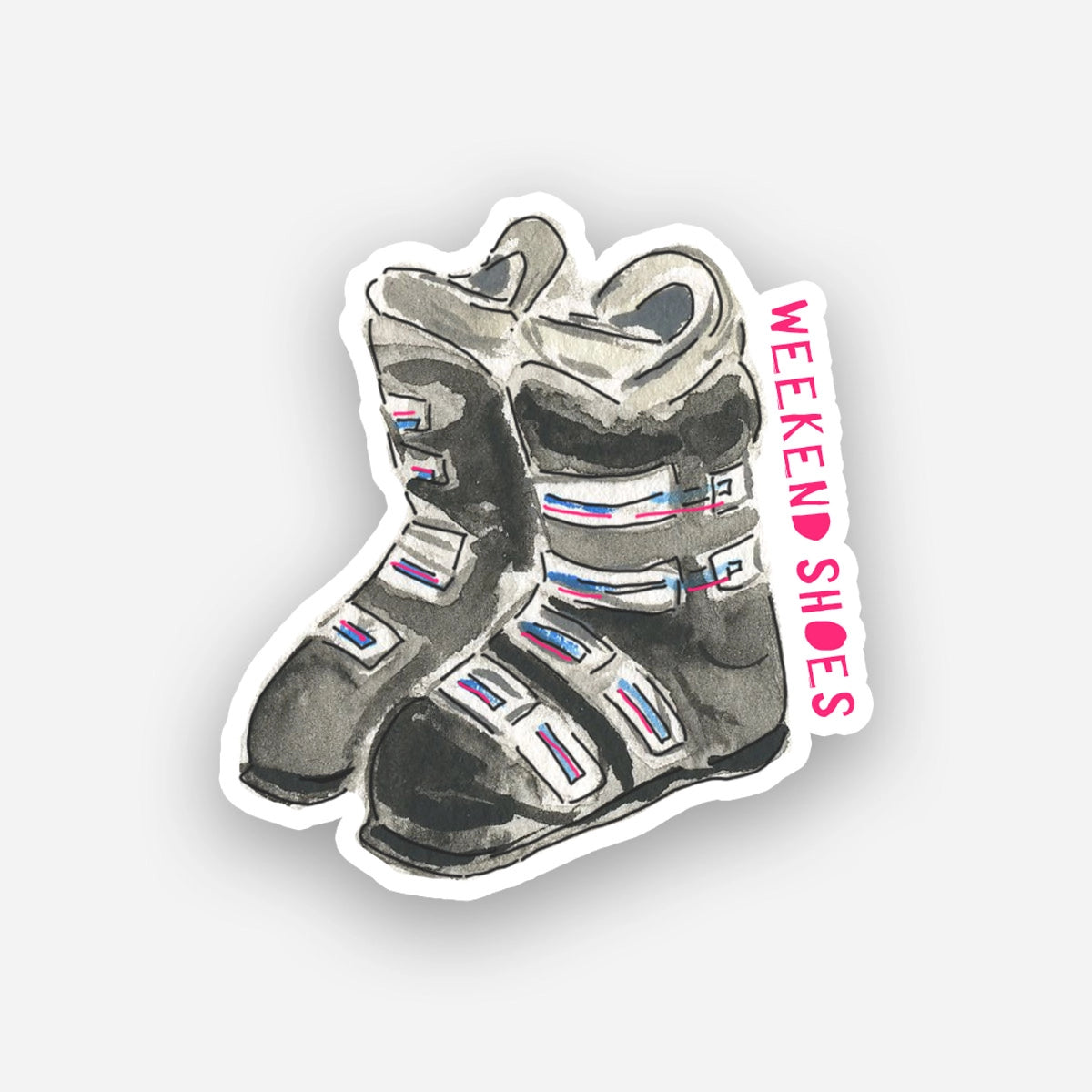 Ski Boots Sticker - Emmy + Olly