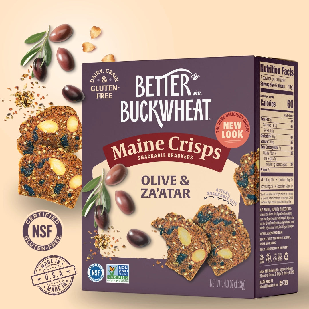 Olive & Za'atar Crisps - Better with Buckwheat | MADE IN MAINE