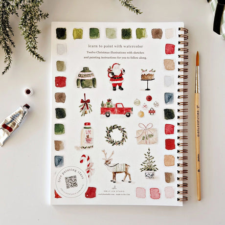Classic Christmas Watercolor Workbook - emily lex studio