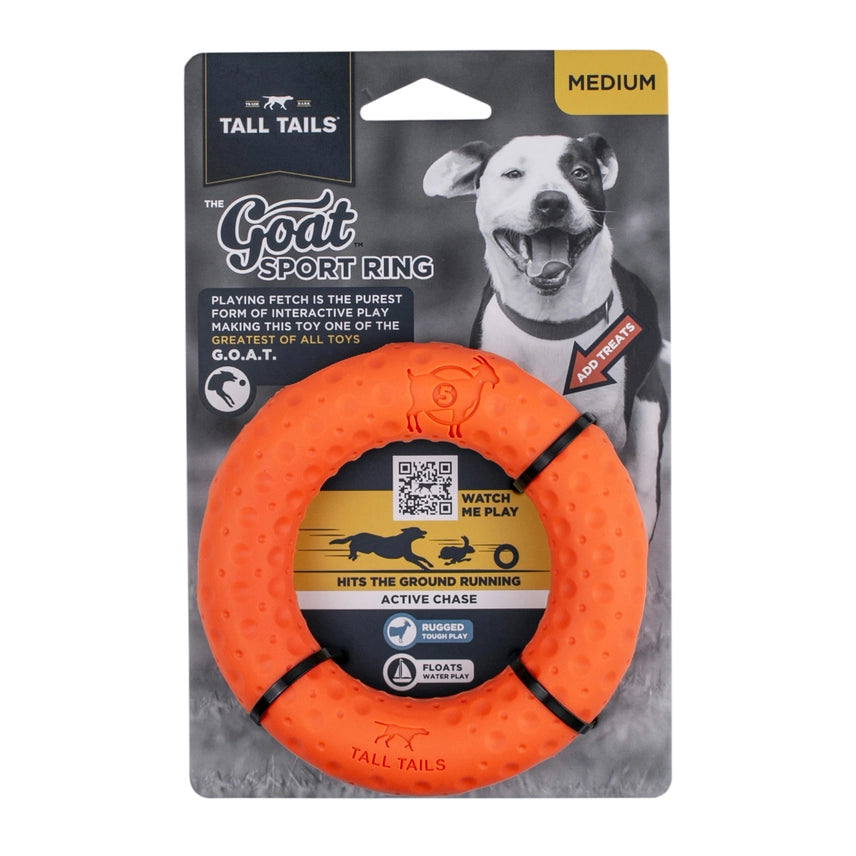 Goat Sport Medium Ring Dog Toy - Tall Tails