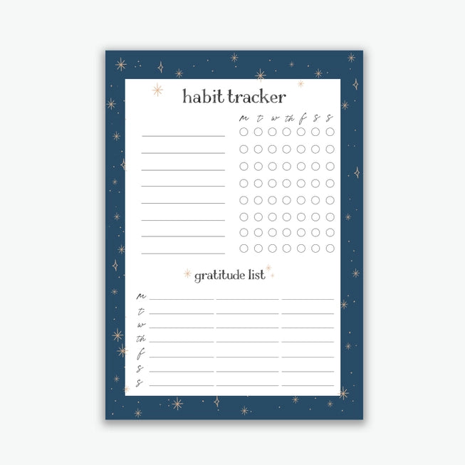 Wellness Habit Tracker Notepad - Emmy + Olly