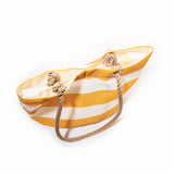 Yellow Stripe Essential Handbag - Sea Bags Maine