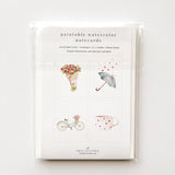 Valentine's Love Note Paintable Notecards - emily lex studio