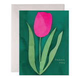 Pink Tulip Thank You Card - E. Frances Paper